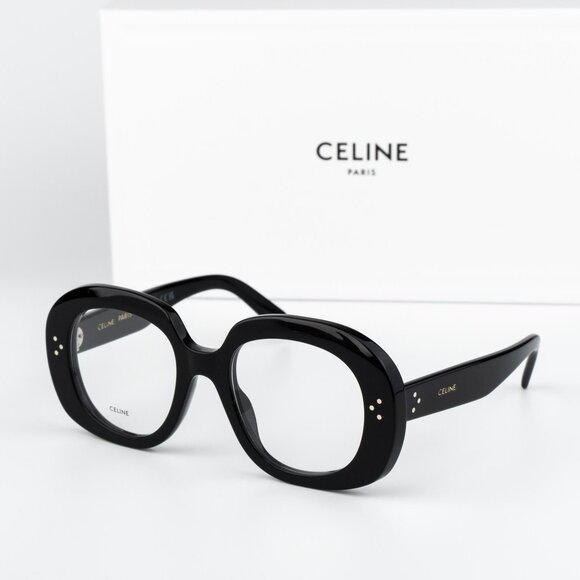 Celine 3 DOTS Women Eyeglasses Black Oval CL50162I 001 NEW AUTHENTIC - Picture 1 of 14